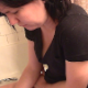 A dark-haired girl sits down on a toilet and starts farting and shitting immediately. It is a kind of a gassy, medium soft-sounding dump, followed by some pissing. Presented in 720P HD. Over 4.5 minutes.